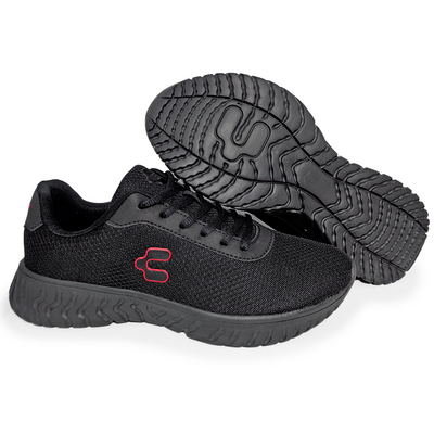 TENIS CHARLY CABALLERO CORREDOR DEPORTIVO NEGRO ROJO 1086206