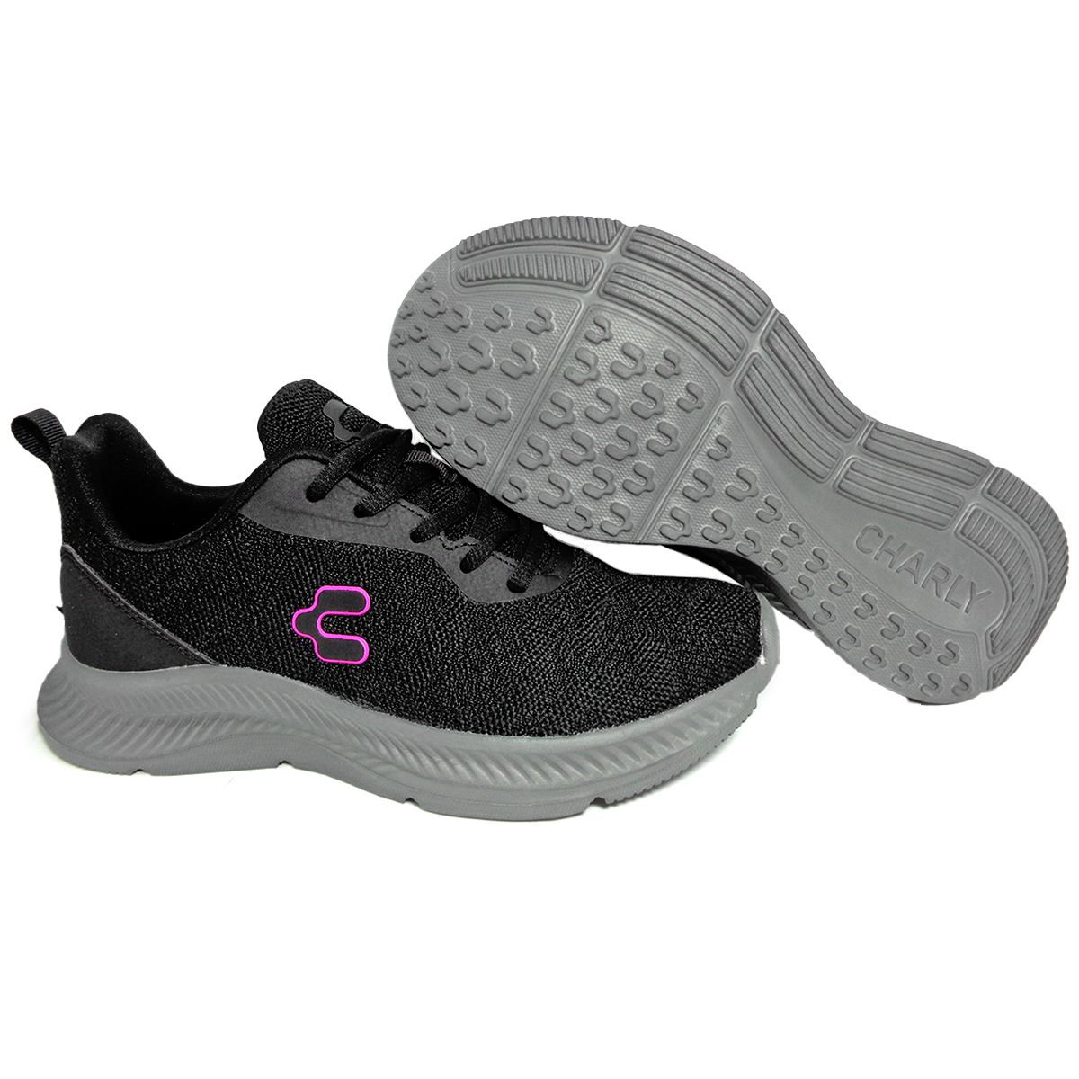 TENIS CHARLY DAMA DEPORTICO CORREDOR 1059080 NEGRO/FIUSHA