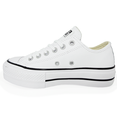 CONVERSE PLATAFORMA CHOCLO PIEL DAMA CHUCK TAYLOR 1680 BLANCO