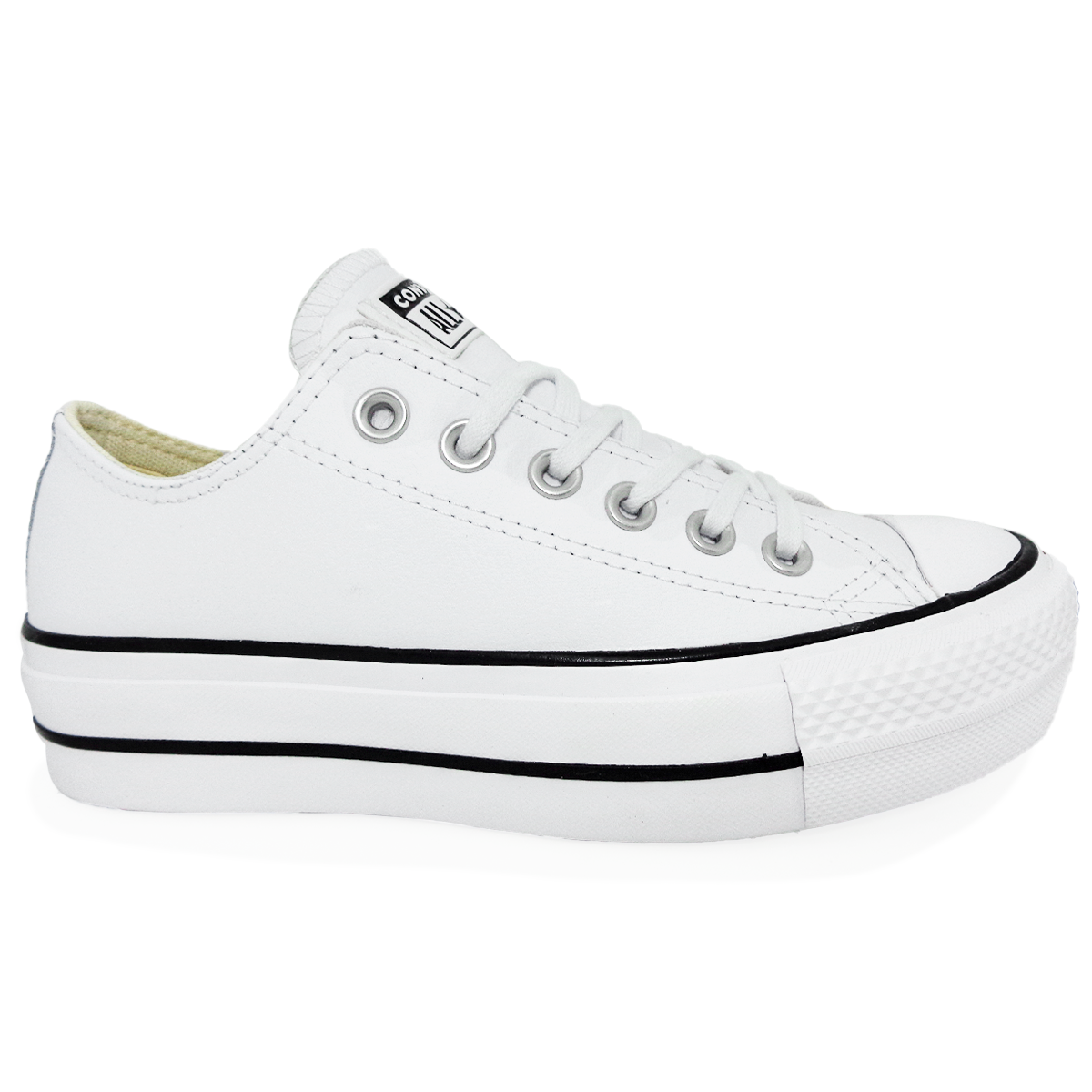 CONVERSE PLATAFORMA CHOCLO PIEL DAMA CHUCK TAYLOR 1680 BLANCO