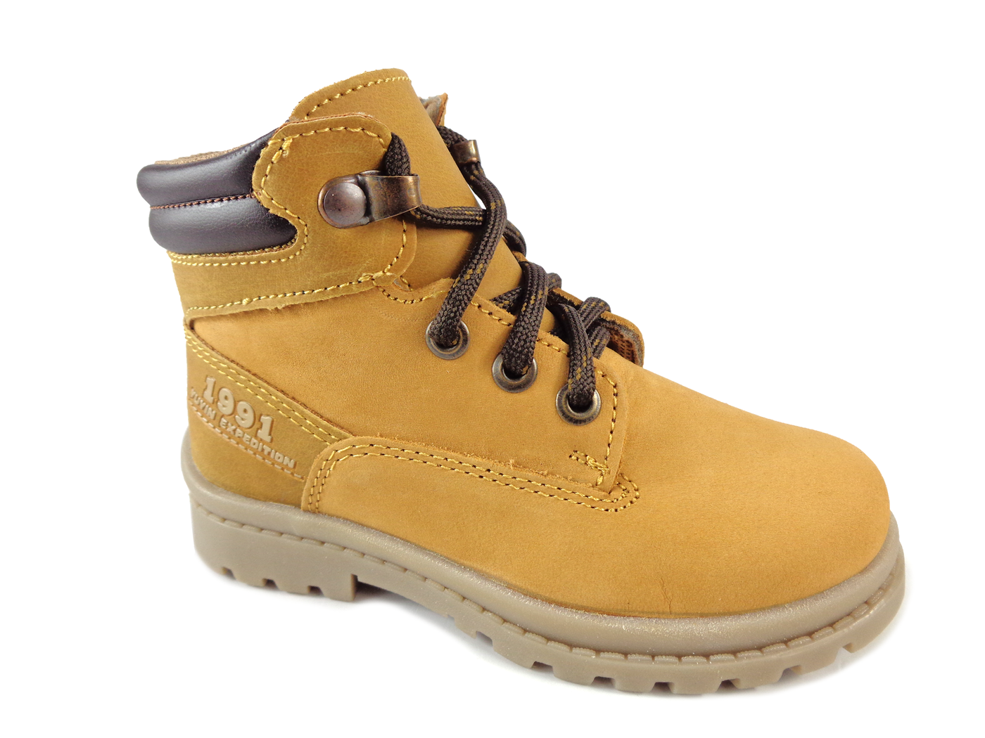 BOTIN CASUAL NIÑOS YUYIN NOBUCK COMODO 20380 AMARILLO ML15 AL 17