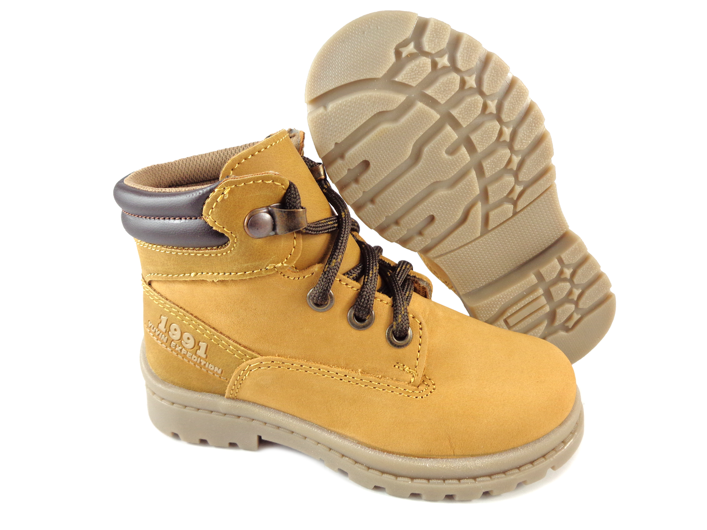 BOTIN CASUAL NIÑOS YUYIN NOBUCK COMODO 20380 AMARILLO ML15 AL 17