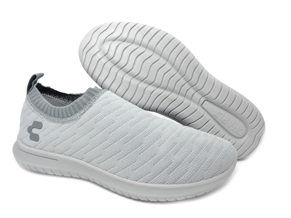 TENIS CHARLY CABALLERO CORREDOR LICRA CALCETIN 29371 GRIS