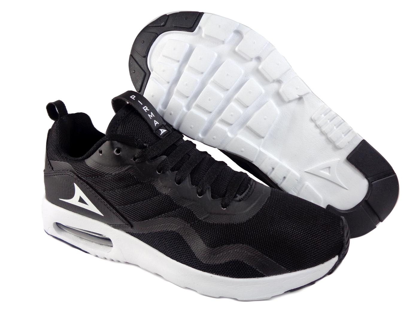 TENIS PIRMA CORREDOR VALVULA CABALLERO 4007 NEGRO BLANCO