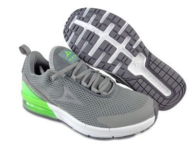 TENIS CABALLERO RUNNING PIRMA 5030 AJAX GRIS/VERDE VALVULA AIRE