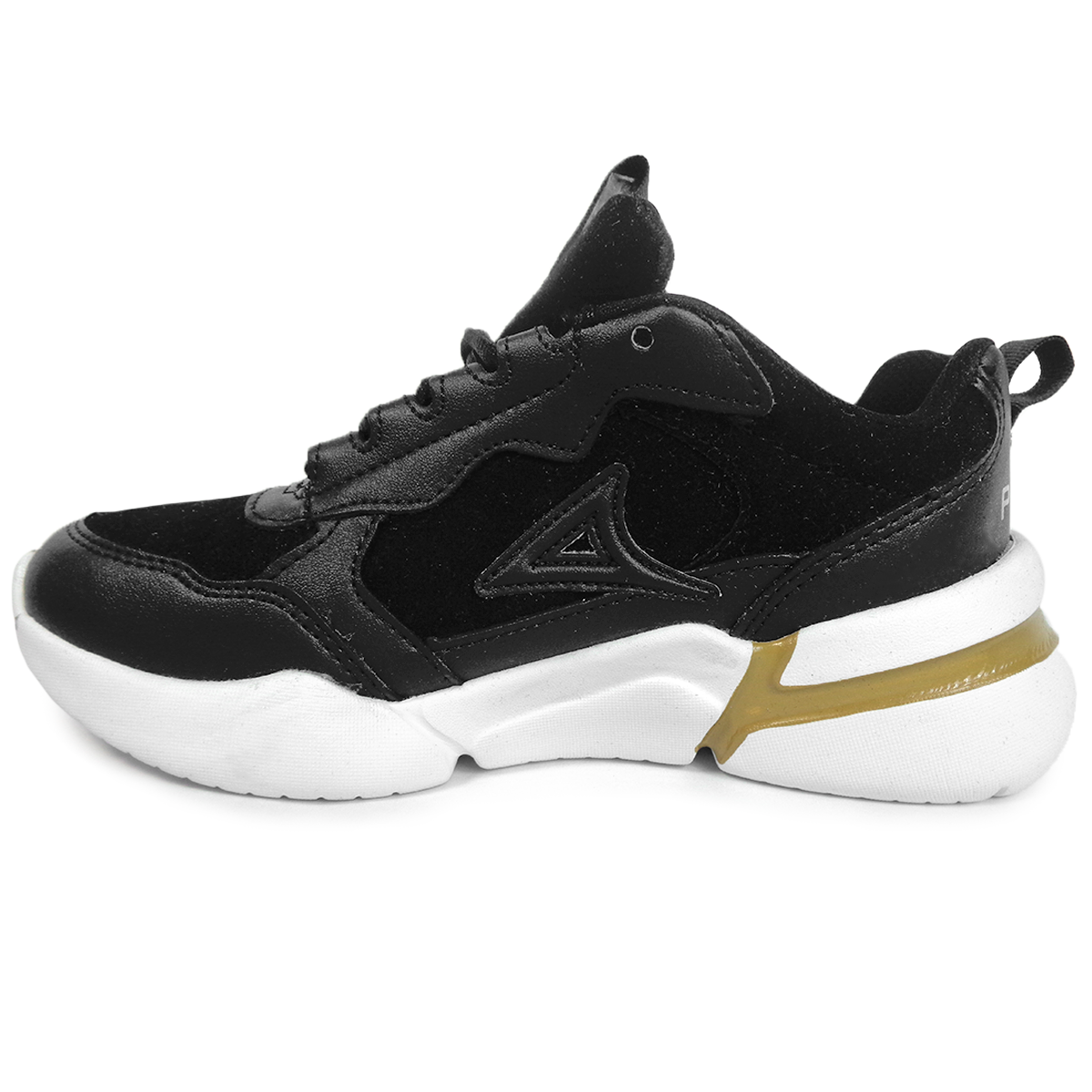 TENIS PIRMA DAMA CORREDOR SNEAKERS ERIS NEGRO ORO 5510