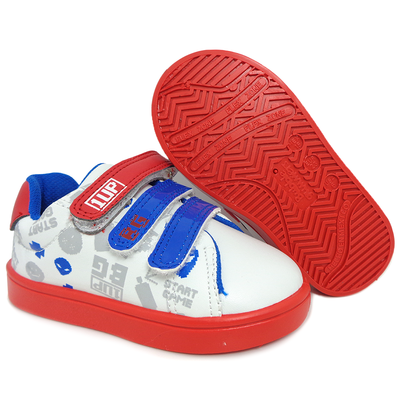 TENIS NIÑOS CASUAL BUBBLE GUMMERS MATI BLANCO ROJO